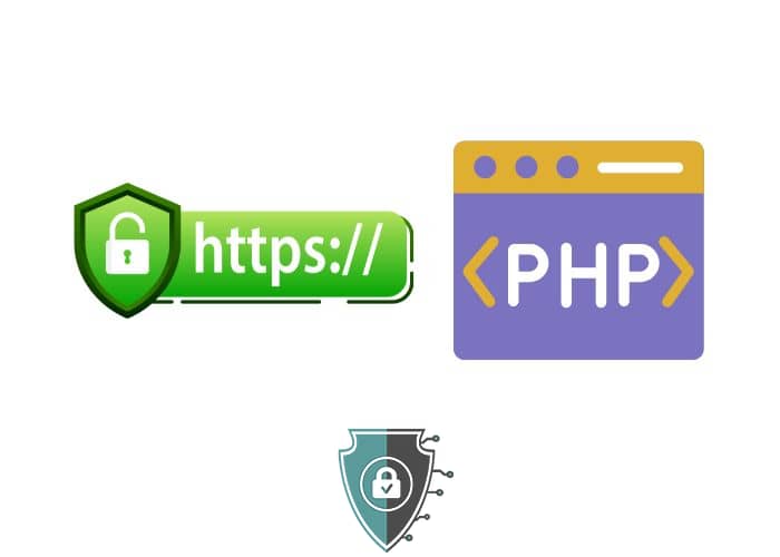 SSL badge alongside PHP logo or code editor SSL badge alongside PHP logo or code editor