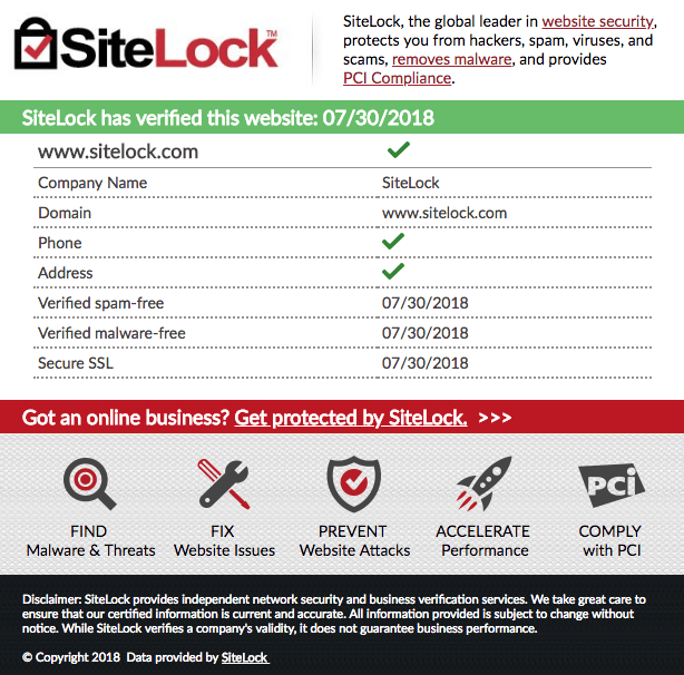 verify sitelock